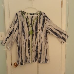 WESTBOUND 2x tye dye 3 quarter sleeve top